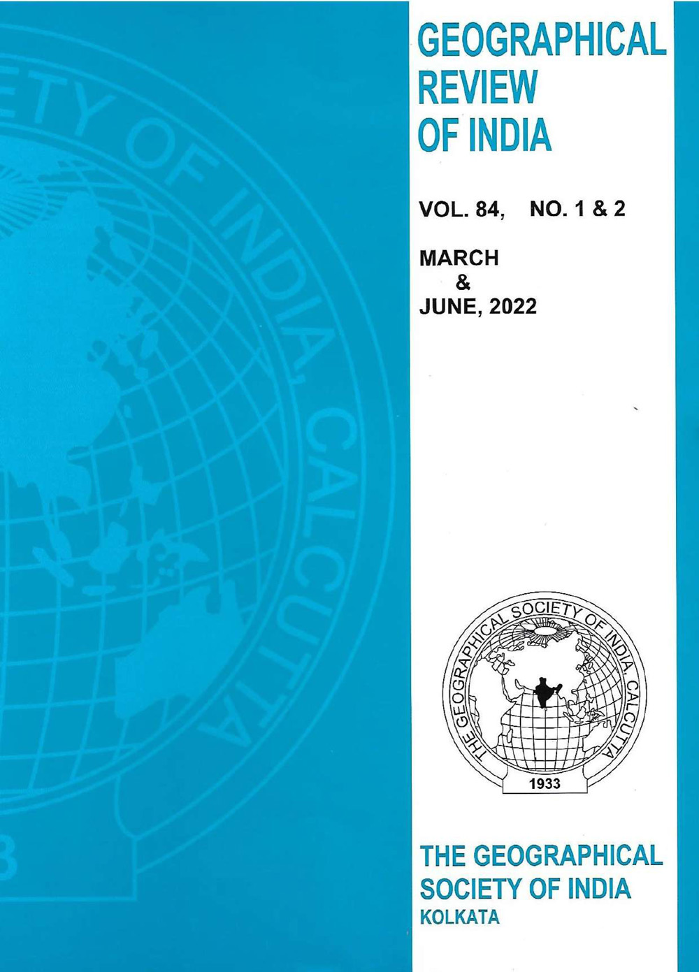 Volume 84 No 1 & 2 March-June 2022